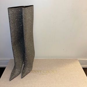 Mavis Plaid Glitter Over-The-Knee boots